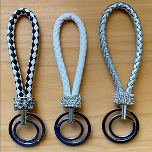Beautiful keychains with rhinestones